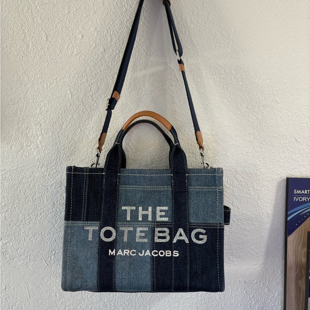 Marc Jacobs Two-Tone Denim Tote Bag bundle